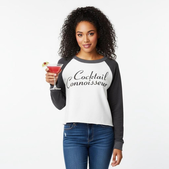 Wildfox Cocktail Connoisseur Sweatshirt - White/Black - Size S - Picture 1 of 10